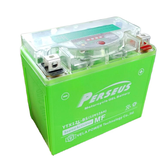 YTX12-BS 12v10ah gel motorcycle battery - VELA Battery